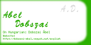 abel dobszai business card